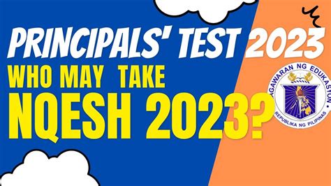 PRINCIPALS TEST 2023 I NQESH 2023 LATEST NEWS .